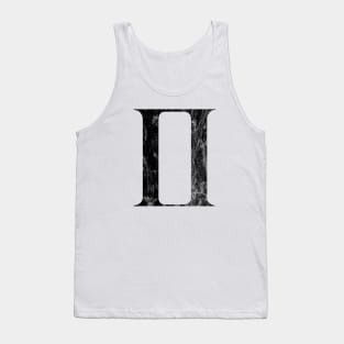 Gemini Zodiac Horoscope in Distressed Black Design Tank Top